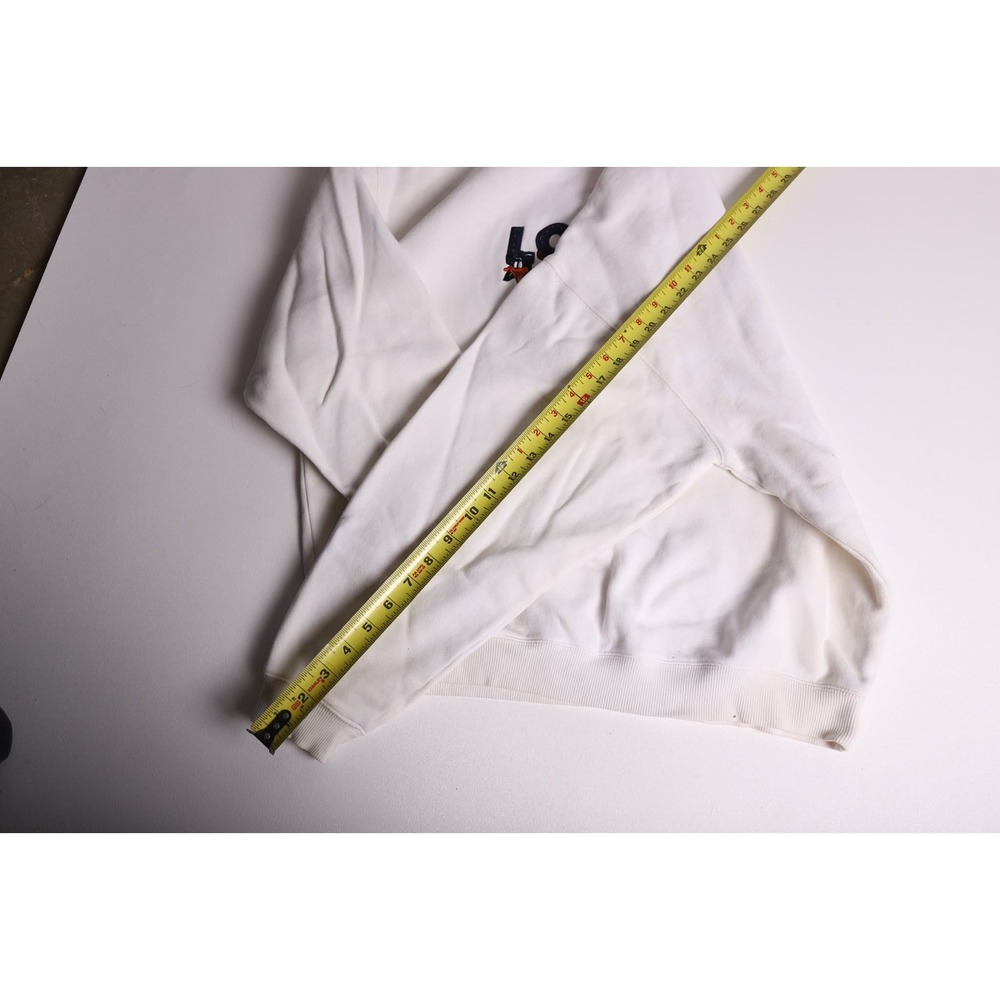 Vintage Warner Bros Looney Tunes Embroidered White Sweatshirt Mens Medium 90s - Picture 7 of 7